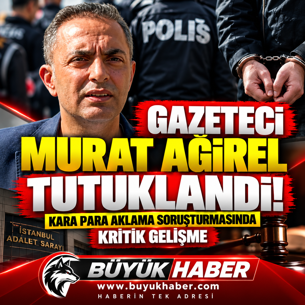 GAZETECİ MURAT AĞIREL CEZAEVİNE GÖNDERİLDİ